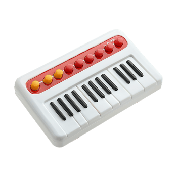 Small Piano Toy on Transparent Background png