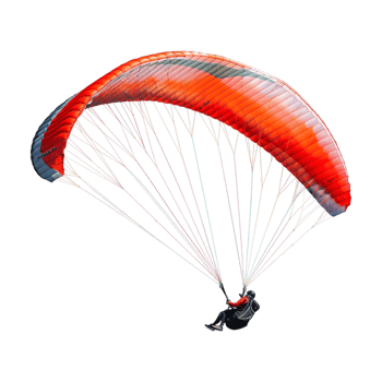 Paraglider With Parachute on Transparent Background png