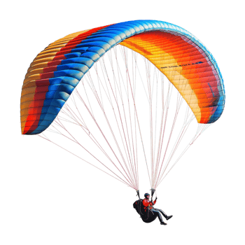 Paraglider With Parachute on Transparent Background png