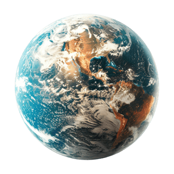 Globe Planet on Transparent Background png