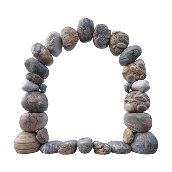 Entrance Made with Stone on Transparent Background png