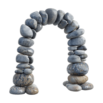 Entrance Made with Stone on Transparent Background png