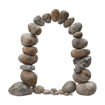 Entrance Made with Stone on Transparent Background png