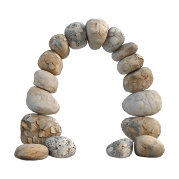 Entrance Made with Stone on Transparent Background png