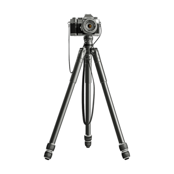 DSLR Camera on Tripod on Transparent Background png