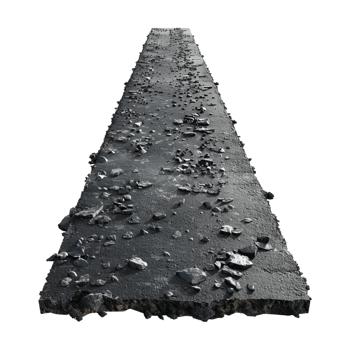 Asphalt Road on Transparent Background png
