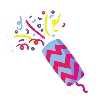 Party Popper Set vector