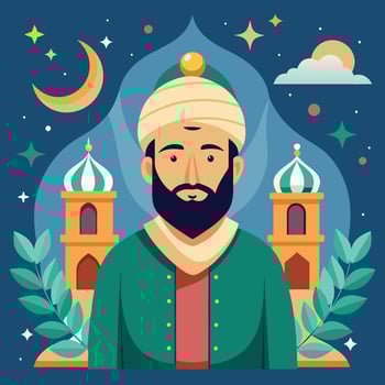 Vibrant Islamic New Year Illustration in Flat Style vector
