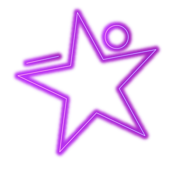 Neon star shape png