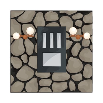 Illustration of house wall vector