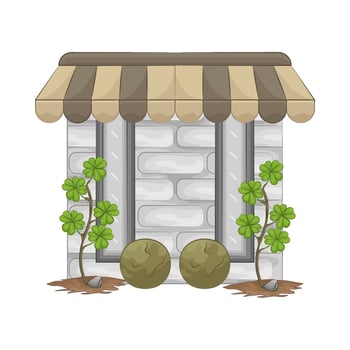 Illustration of house wall vector