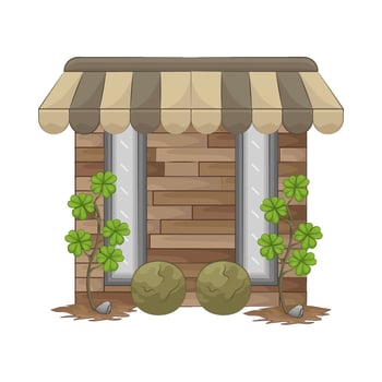 Illustration of house wall vector