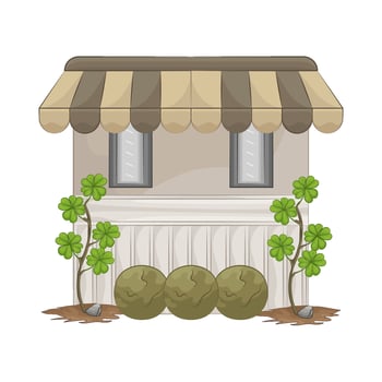 Illustration of house wall vector