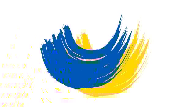 Ukrainian national flag in grunge style vector