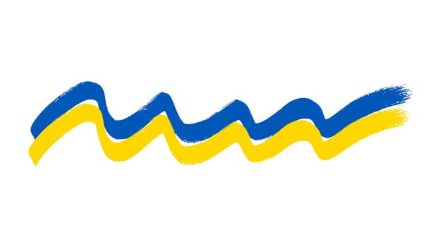 Ukrainian national flag in grunge style vector