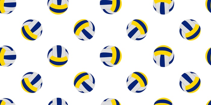 Seamless Pattern with Handball Balls on a White Background, Sports Games, Inventory for Sportsmen vector