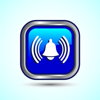 Alarm Symbol Notification Bell Icon Button Design Illustration vector