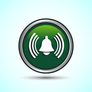 Alarm Symbol Notification Bell Icon Button Design Illustration vector