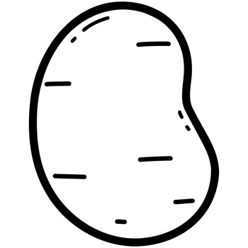 Cute potato doodle png