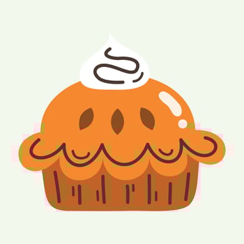 Dessert piece delicious cake illustration on white vector