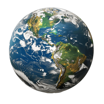 Earth Isolated on Transparent Background png