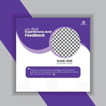 client testimonial design vector
