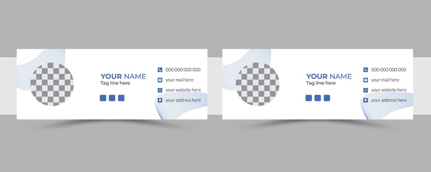 Email signature template design Email signature design and professional facebook banner template vector