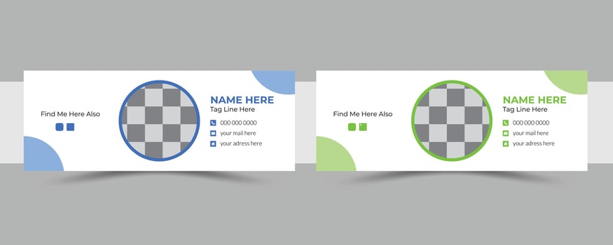 email signature template or email footer and personal social media cover design vector