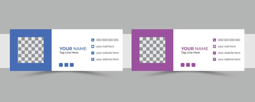 email signature template or email footer and personal social media cover design vector