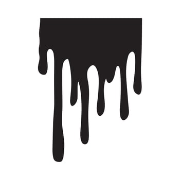 Bee Clipart - dripping paint line Silhouette illustration in black and white vector