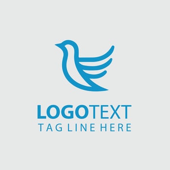 Linear Bird Logo vector