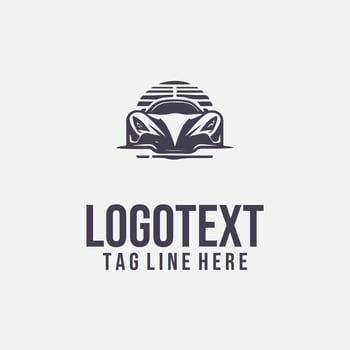 Linear Sports Car Logo vector
