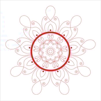 Decorative mandala on white background vector