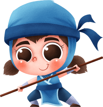 Cartoon Ninja. Cute character Ninja kids png