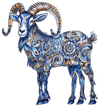 Goat silhouette Arabian pattern set against transparent background png