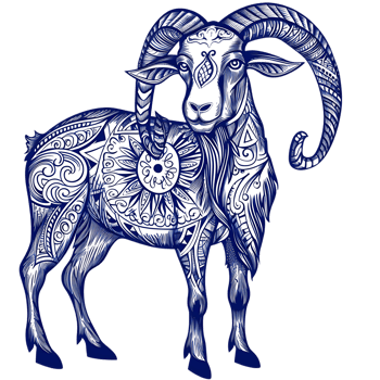 Goat silhouette Arabian pattern set against transparent background png