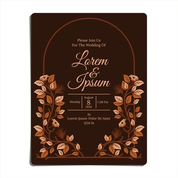 PREMIUM AND LUXURY WEDDING INVITATION DESIGN vector