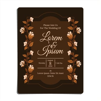 PREMIUM AND LUXURY WEDDING INVITATION DESIGN vector