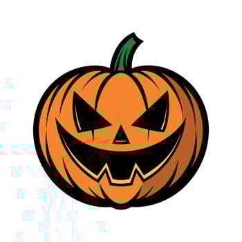 Halloween pumpkin Clipart illustration On a White Background vector