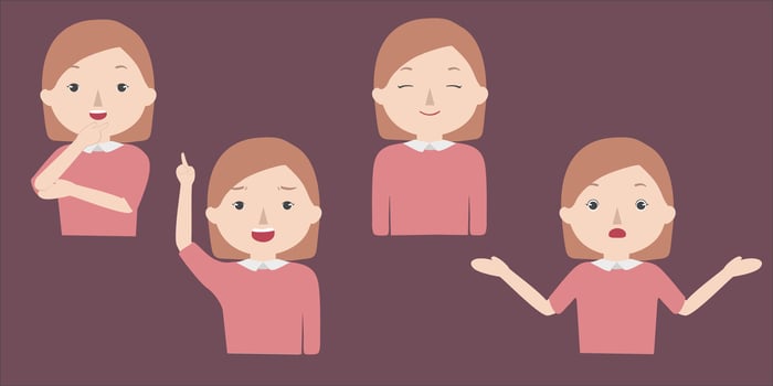 illustration of woman girl expression vector