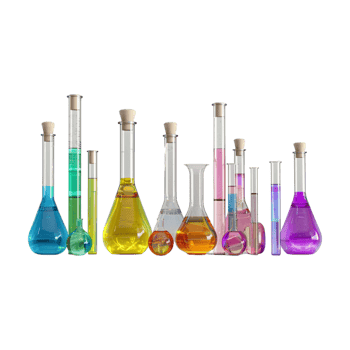 Testing Tubes with Liquid in Lab on Transparent Background png