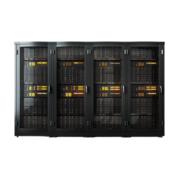 Server Rack in Data Center on Transparent Background png
