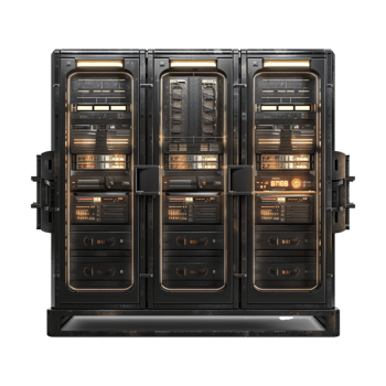 Server Rack in Data Center on Transparent Background png