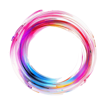Neon Round Circle on Transparent Background png