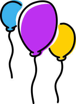 handdrawn balloon doodle illustration png