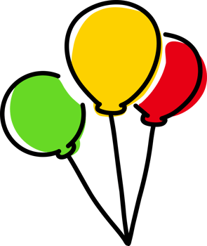 handdrawn balloon doodle illustration png
