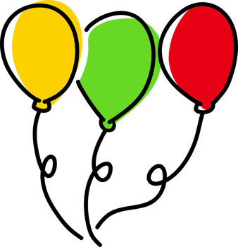 handdrawn balloon doodle illustration png