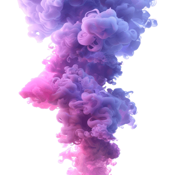 Colorful Smoke Cloud on Transparent Background png
