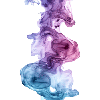 Colorful Smoke Cloud on Transparent Background png