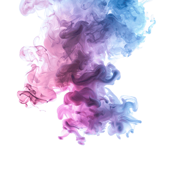 Colorful Smoke Cloud on Transparent Background png